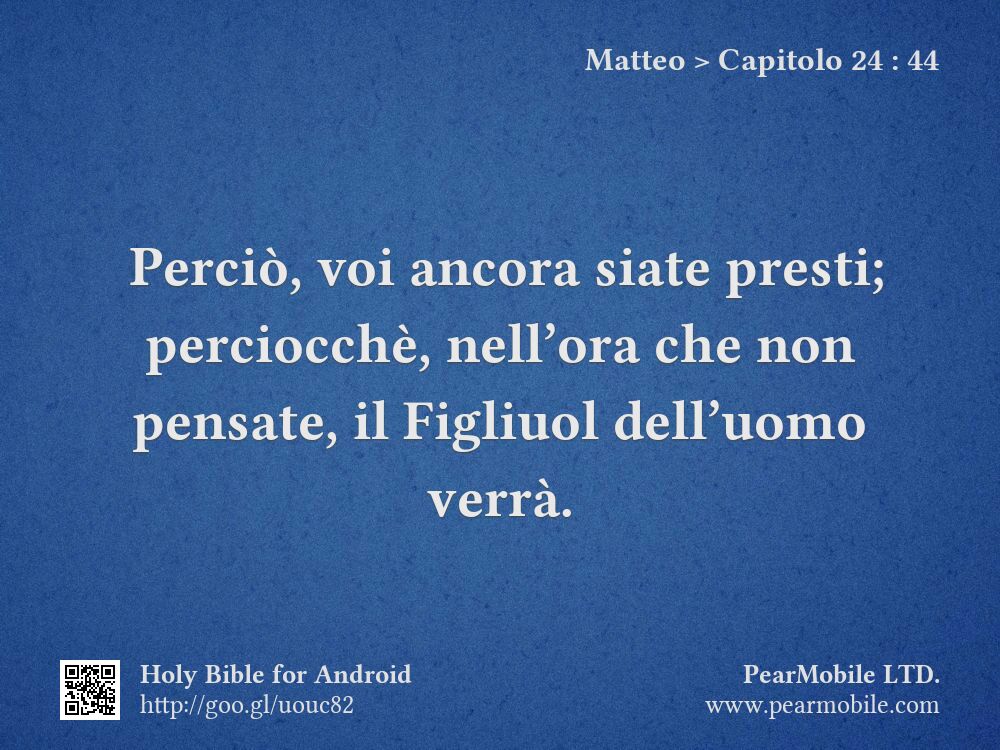 Matteo, Capitolo 24:44